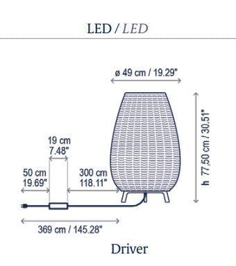 Bover Amphora 01 Small Outdoor Floor Lamp