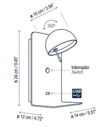 Bover Beddy Wall Lamp (A/02)