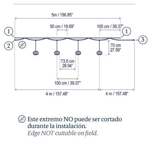 Bover Garota Catenary Outdoor Suspension Light (S/27/4L)