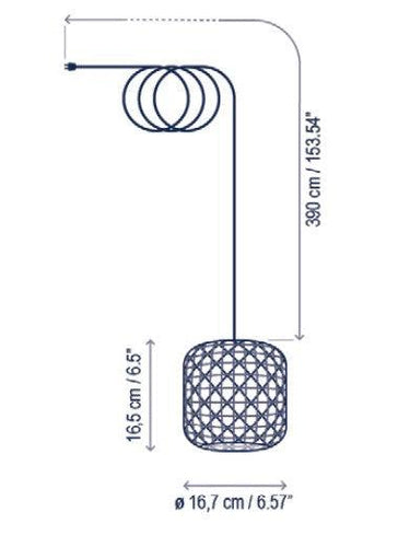 Bover Nans Plug-In Outdoor Pendant Light (S/16/H)