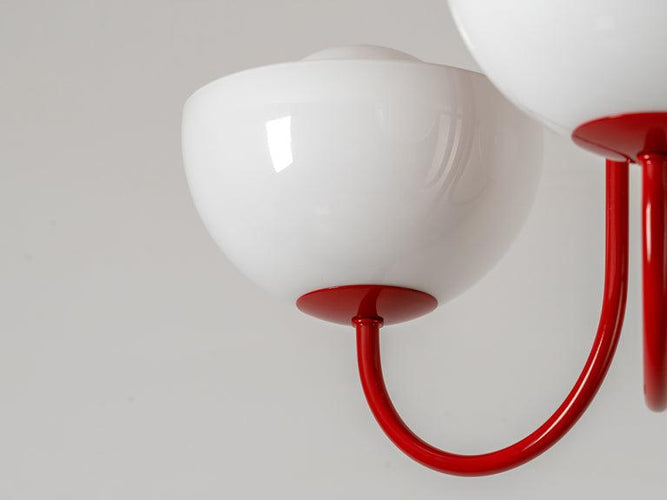 Houseof Jam Red 3 Light Dome Ceiling Light