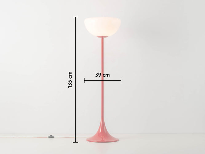 Houseof Jam Red Glass Bowl Floor Lamp