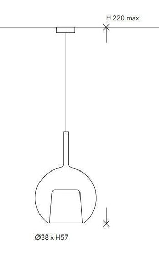 Penta Light Glo Large Pendant Light 2m Cable