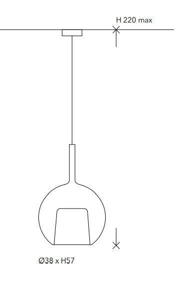 Penta Light Glo Large Pendant Light 2m Cable