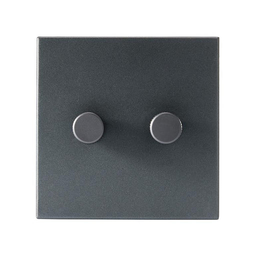 Tala Double Rotary Wall Dimmer in Graphite