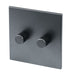 Tala Double Rotary Wall Dimmer in Graphite