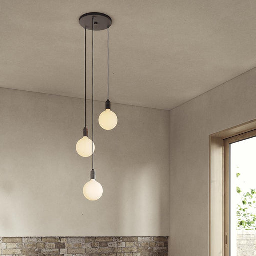 Tala Graphite Triple Pendant with Sphere IV