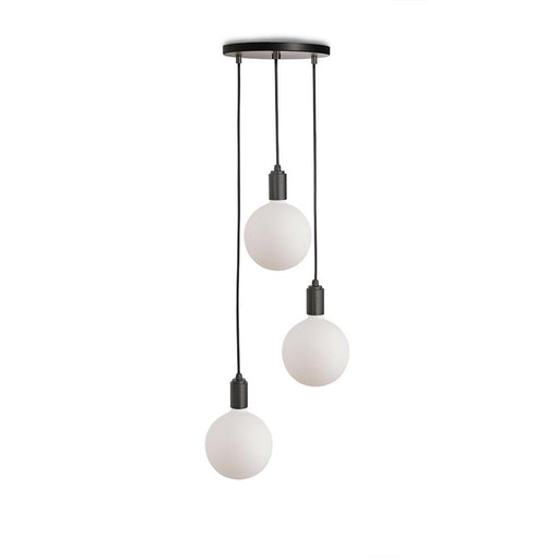 Tala Graphite Triple Pendant with Sphere IV