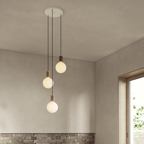 Tala Walnut Triple Pendant