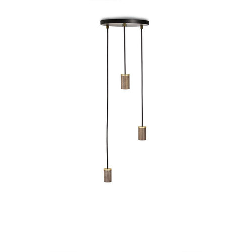 Tala Walnut Triple Pendant