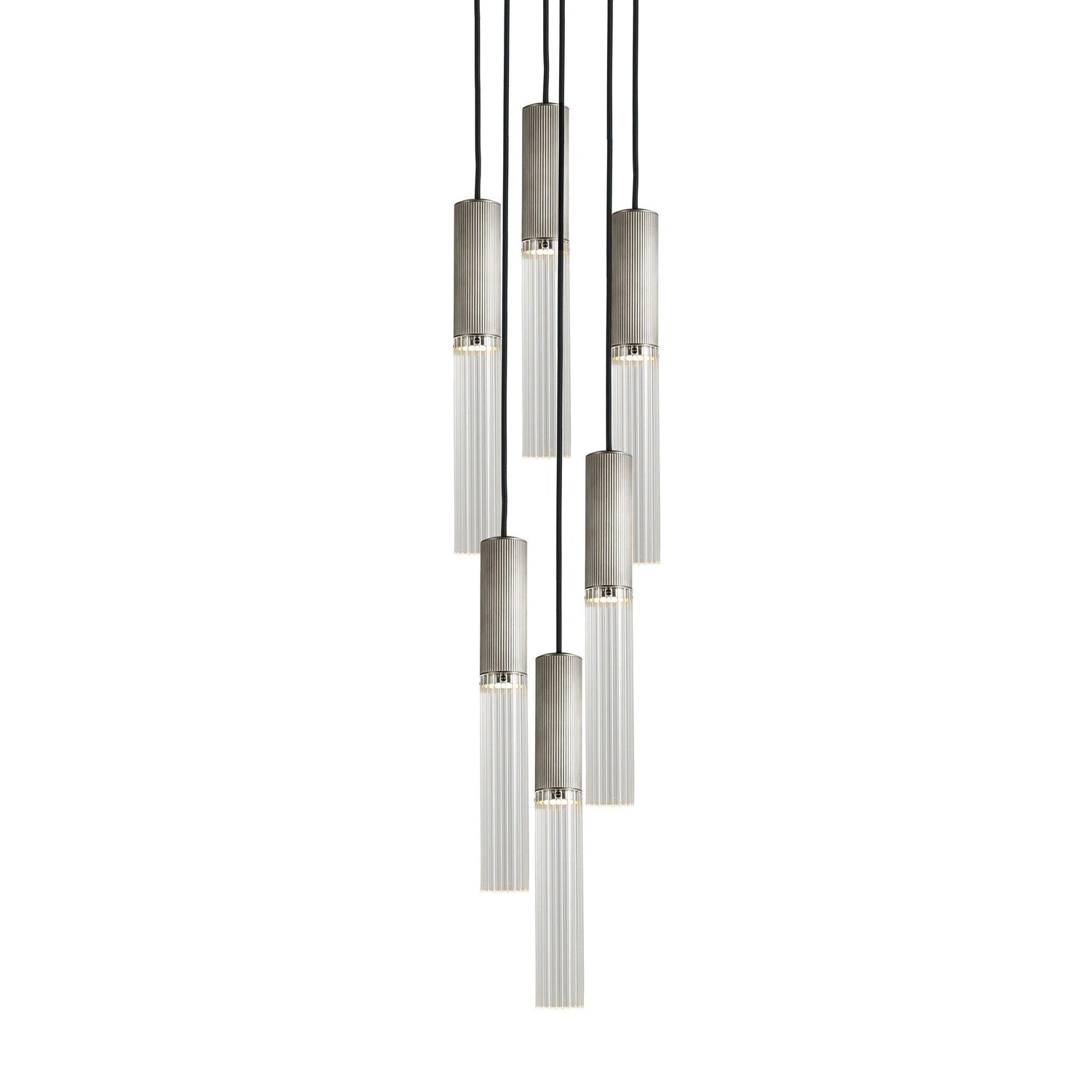 J. Adams & Co Flume 6 Drop Pendant Light Cluster | Inspyer Lighting